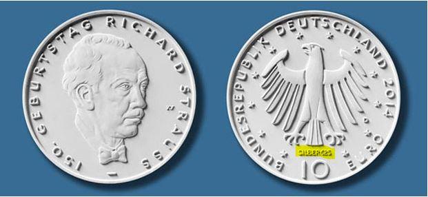 10-Euro-Silber-Gedenkmünze mit Abbild von Richard Strauss - © Bundesministerium der Finanzen